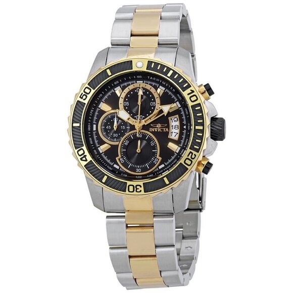 NWT Authentic Invicta Pro Diver Chronograph Black Dial Men's Watch - Picture 1 of 3
